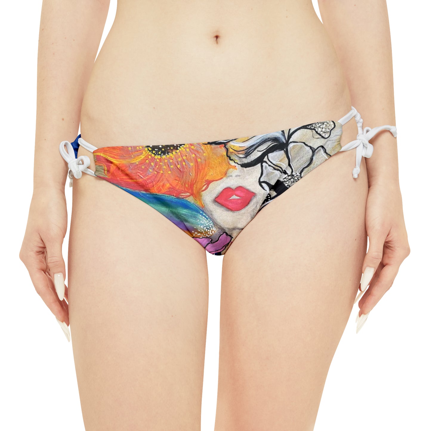 Loop Tie Side Bikini Bottom (AOP)